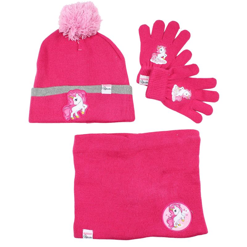 Bonnet Gants Snood Fille Unicorn