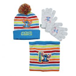 Bonnet gants garçon snood Lilo & Stitch