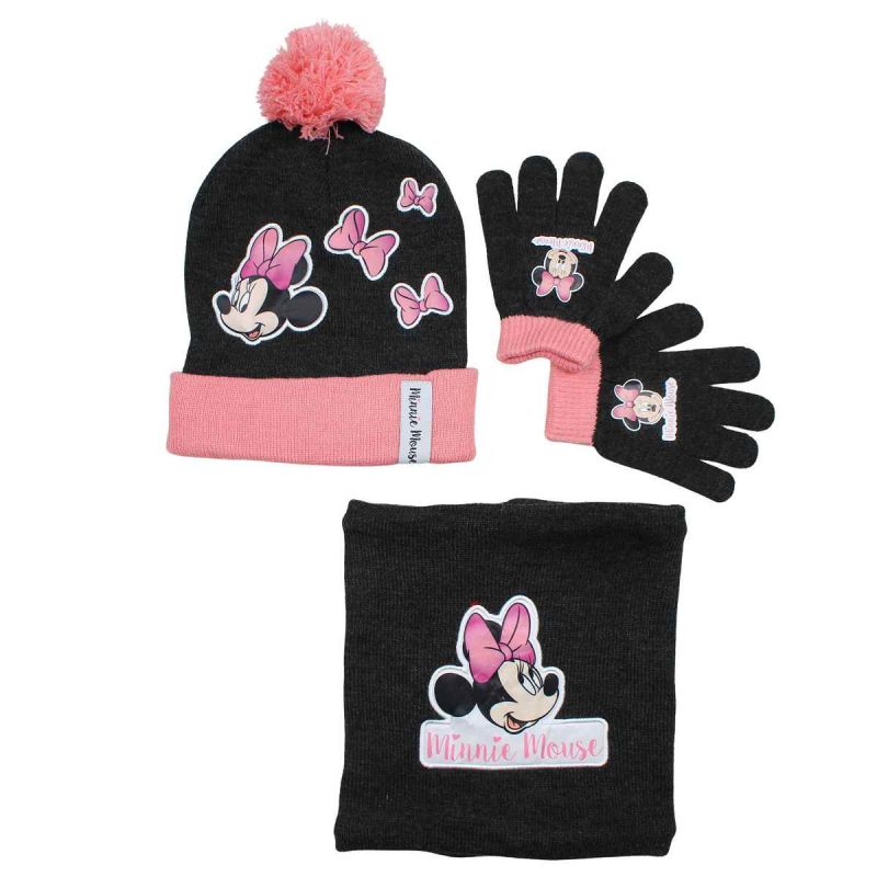 Bonnet gants fille snood Minnie 